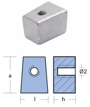 ANODE YAMAHA W/ FORO M8 — 01132 TSEAL