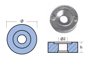WASHER MARINER DIA 20 SPES7 ALUMINUM — 01127AL TSEAL
