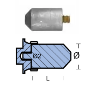 ЦИНКОВ АНОД ЗА ОХЛАДИТЕЛ VOLVO PENTA — 00716 TSEAL
