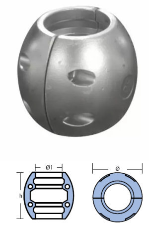 ЦИНКОВ АНОД ЗА ВАЛ - 50 mm — 00513 TSEAL