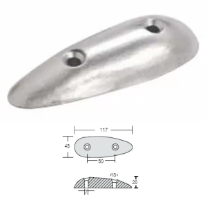 ANODE OVAL 115x45 mm — 00201 TSEAL