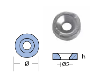 WASHER MARINER-YAMAHA 2-25HP D.24 — 01109 TSEAL