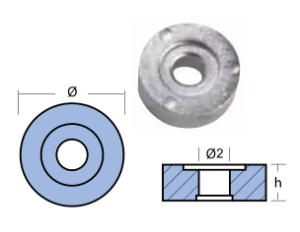 АЛУМИНИЕВ АНОД ШАЙБА MERCURY, NISSAN, TOHATSU — 00813AL TSEAL