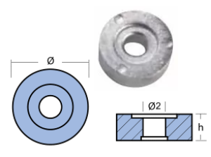 ЦИНКОВ АНОД ШАЙБА MERCURY, NISSAN, TOHATSU — 00813 TSEAL