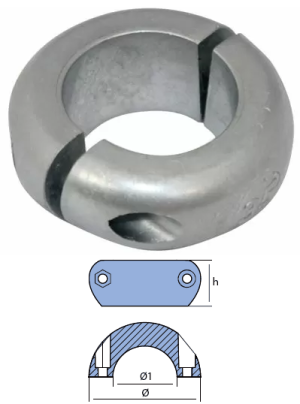 АЛУМИНИЕВ АНОД ЗА ВАЛ - 20 mm — 00550-1AL TSEAL