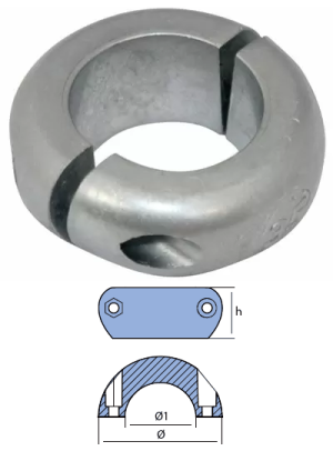 АЛУМИНИЕВ АНОД ЗА ВАЛ - 19 mm (3/4“) — 00550AL TSEAL