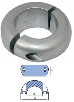 SHAFT COLLARS FOR ASSI DIA 30 OF ZINC — 00555 TSEAL