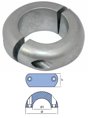 АЛУМИНИЕВ АНОД ЗА ВАЛ - 30 mm — 00555AL TSEAL