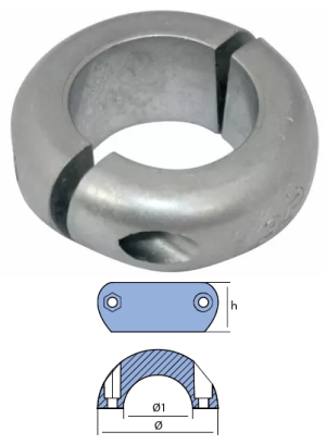 АЛУМИНИЕВ АНОД ЗА ВАЛ - 25.4 mm (1“) — 00553AL TSEAL