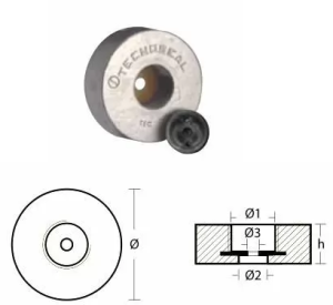 RUDDERS STERN DIA 135 H 47 REPLACEMENT ALUMINUM — 00152AL TSEAL