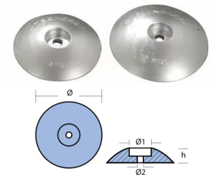 RUDDERS DIA 225 ALUMINUM — 00107AL TSEAL