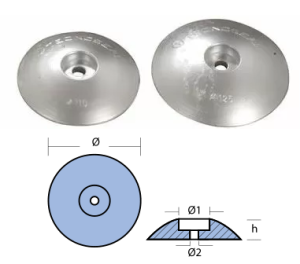 RUDDERS DIA 50 HEAVY TYPE ALUMINUM — 00100PAL TSEAL