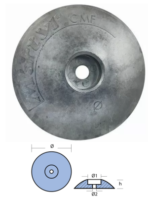 ZINC RUDDER ANODE 110 mm — CMF110