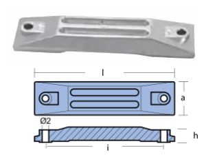 ANODE HONDA & TOHATSU ZINC — REC06411-ZV5-020