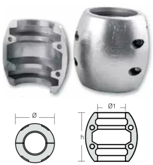 ЦИНКОВ АНОД ЗА ВАЛ - 63.5 mm (2-1/2“) — SHF-800518 RAK