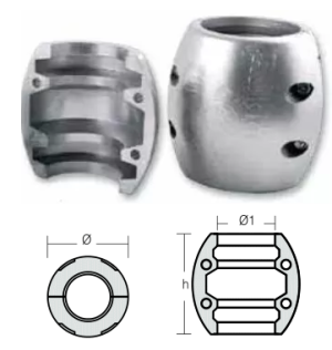 ЦИНКОВ АНОД ЗА ВАЛ - 50.8 mm (2“) — SHF-800514 RAK