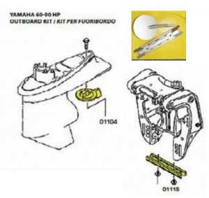 КОМПЛЕКТ ЦИНКОВИ АНОДИ YAMAHA 60-90 HP — KIT YAMAHA 60-90 TSEAL