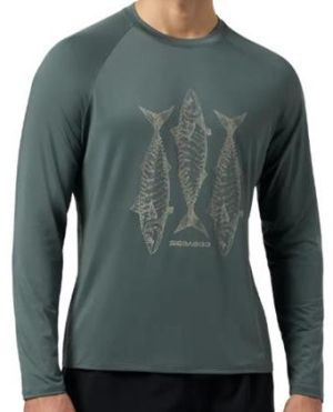 БЛУЗА С ДЪЛЪГ РЪКАВ РАШГАРД С UV ЗАЩИТА SEADOO FISHING СИВА /L/ — 2882540924 BRP