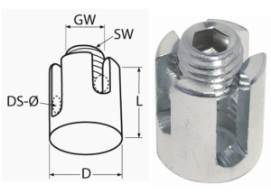 WIRE ROPE CROSS CLIP WITH BLIND THREAD — 842444 MTECH