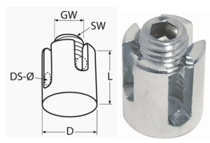 WIRE ROPE CROSS CLIP WITH BLIND THREAD — 842443 MTECH