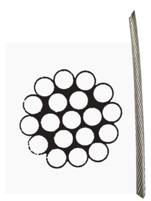 WIRE ROPE HARD/STIFF 1X19 AISI-316, 3 mm — 8378403 250 MTECH