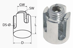 WIRE ROPE CROSS CLIP WITH BLIND THREAD — 842442 MTECH