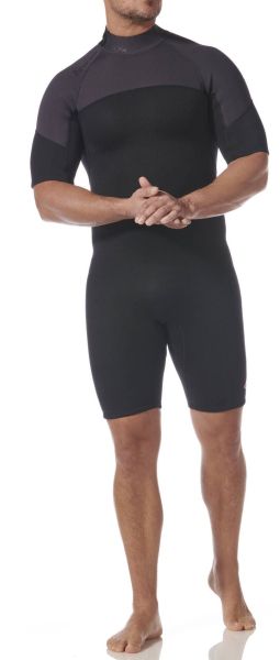 ESSENTIAL 3/2mm SHORTY - MENS BLACK/SOLAR XL — P203696 TYPHOON