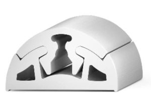 Bino White PVC fender profiles 40 mm - 16 m — 69042 PLASTIMO