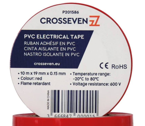 PVC ELECTRICAL TAPE - 600V - RED — P201586 PLASTIMO