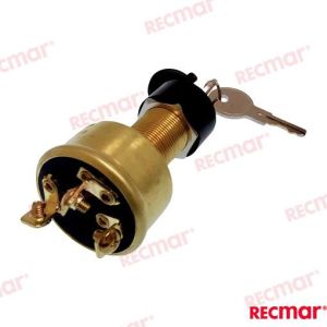 IGNITION STARTER SWITCH BRASS 3T-3POS W/ — REC41010