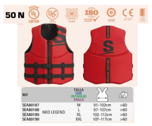 НЕОПРЕНОВА СПАСИТЕЛНА ЖИЛЕТКА NEO LEGEND 50N L — SEA80188