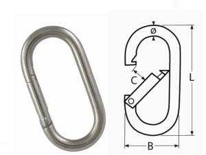 OVAL SPRING HOOK — 8962408 80 MTECH
