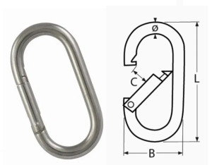 OVAL SPRING HOOK — 8962406 60 MTECH