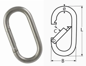 OVAL SPRING HOOK — 8962405 50 MTECH
