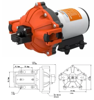 DIAPHRAGM PUMP 12V SERIE 52 — SFDP105006052